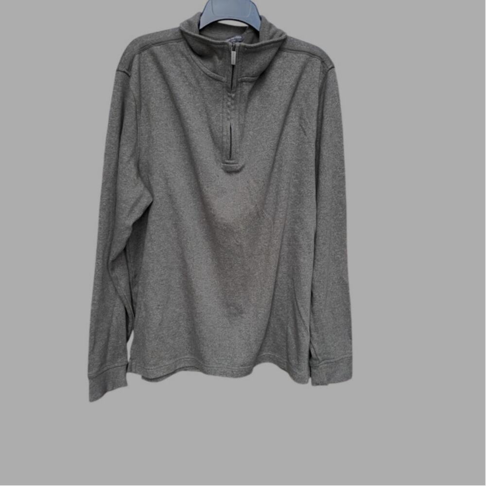 Van Heusen Men Sweatshirt Modern French Rib Long Sleeve 1/4 Zipped L